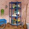 4-Tier Corner Garage Storage Utility Rack with 4 Adjustable Shelves and Metal Frame